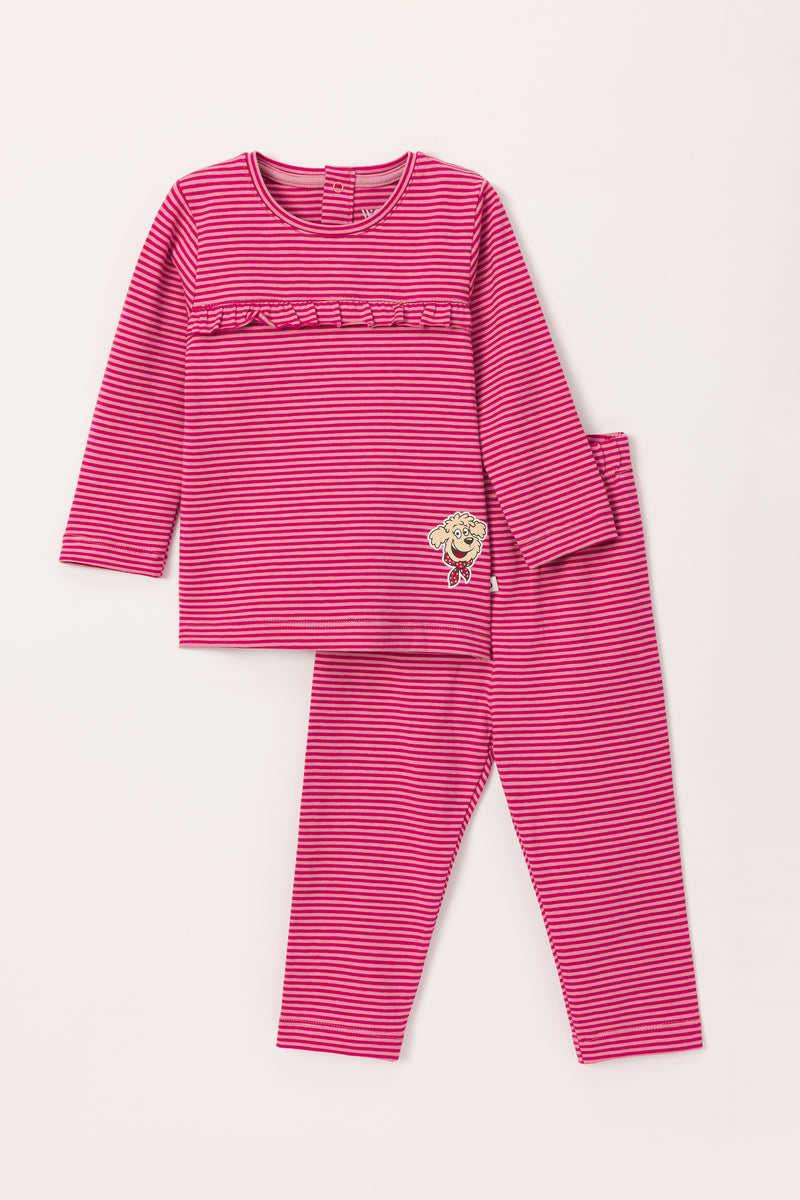 Woody meisje pyjamaset roze streep