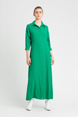 Twin set lange jurk groen