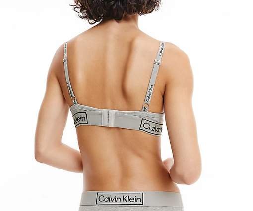 Calvin Klein Katoenen bh grijs met logoband