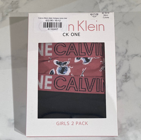 Calvin Klein slips meisjes roos-zwart